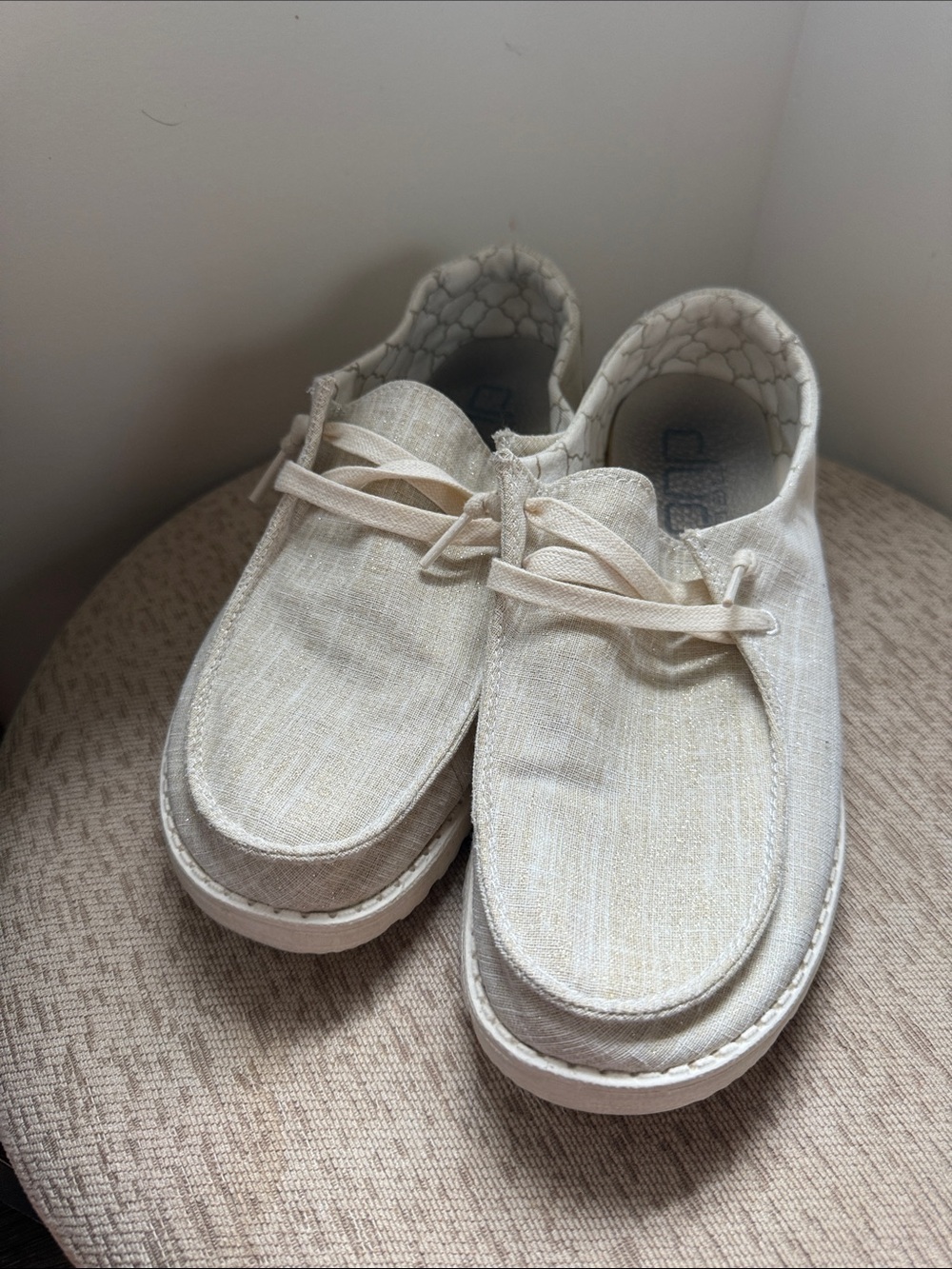 Womens Casual Canvas Shoes in Light Beige